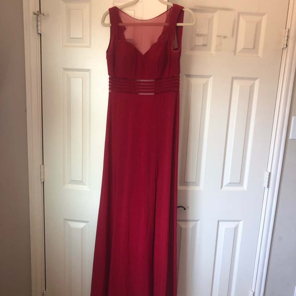 Red prom or formal dress
